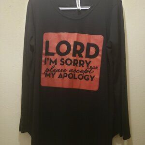 PLUS SIZE 1X LONG SLEEVE T-SHIRT